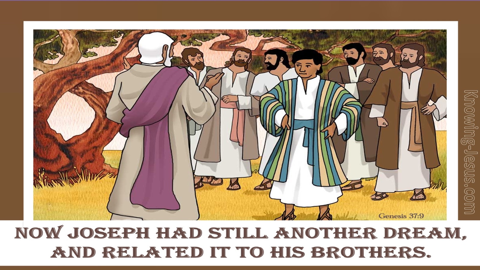 Genesis 37:9 Joseph Had Another Dream (brown)